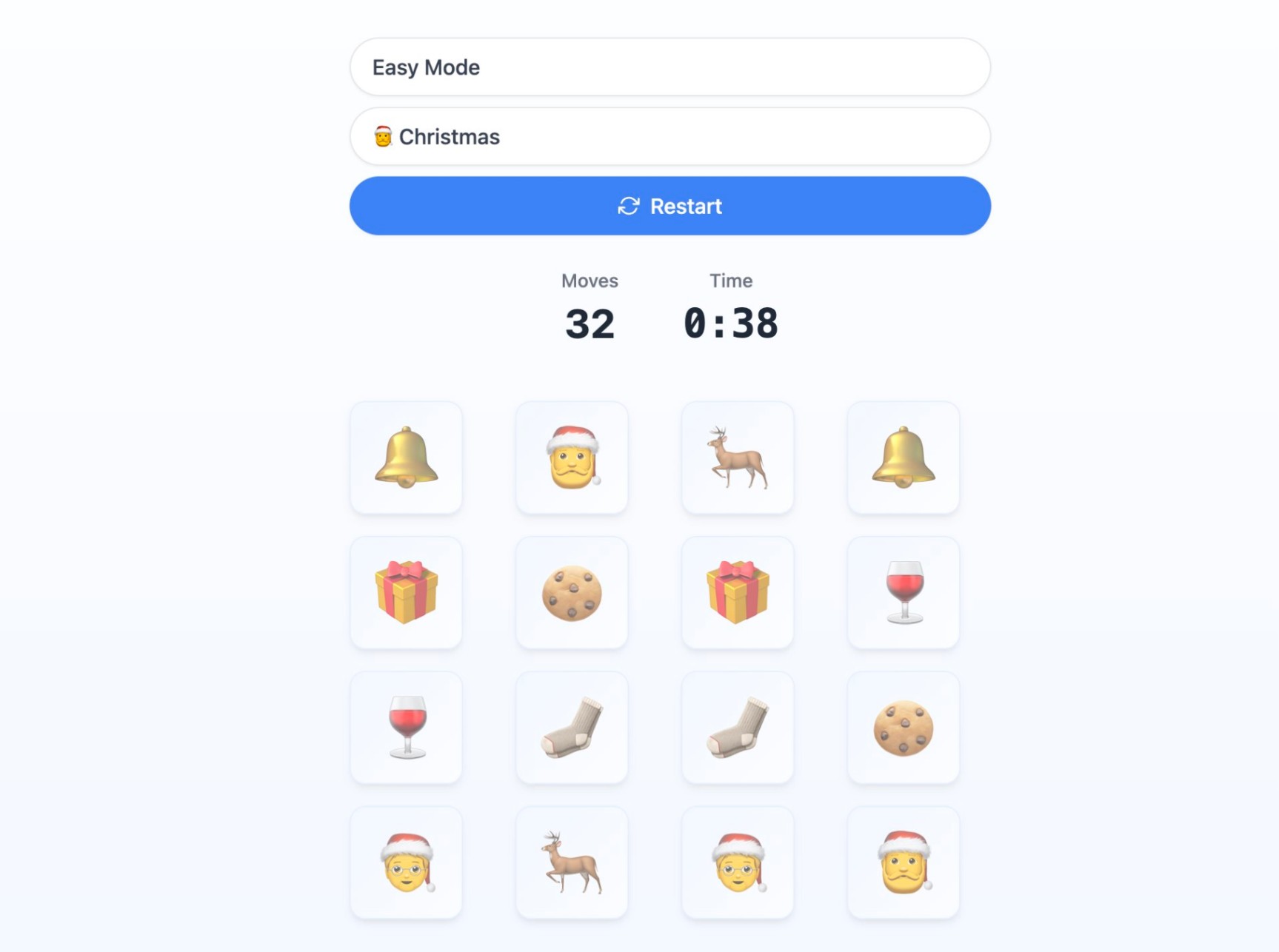 Emoji Memory Game: A Fun Way to Train Your Brain 🧠 AI.screenshot