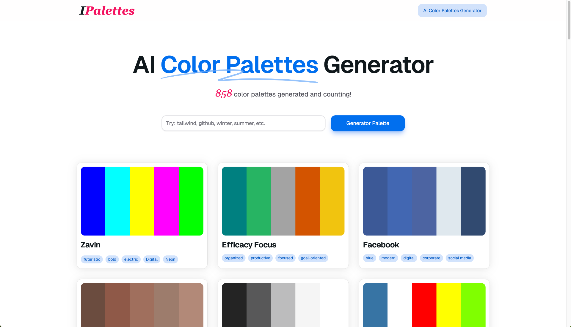 IPalettes - The Ultimate AI Color Palettes Generator Common.logo