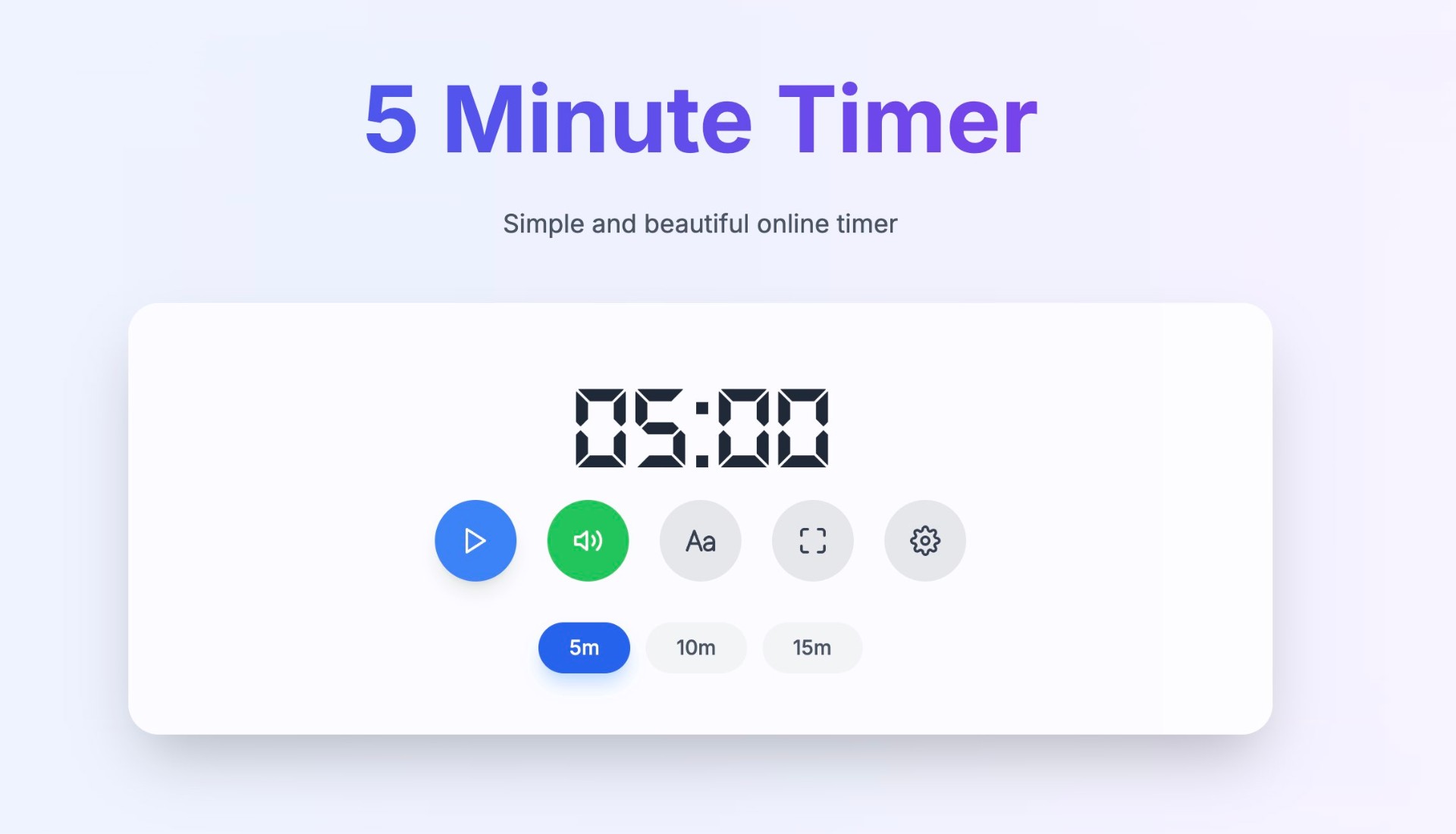 Minute Timer screenshot and logo