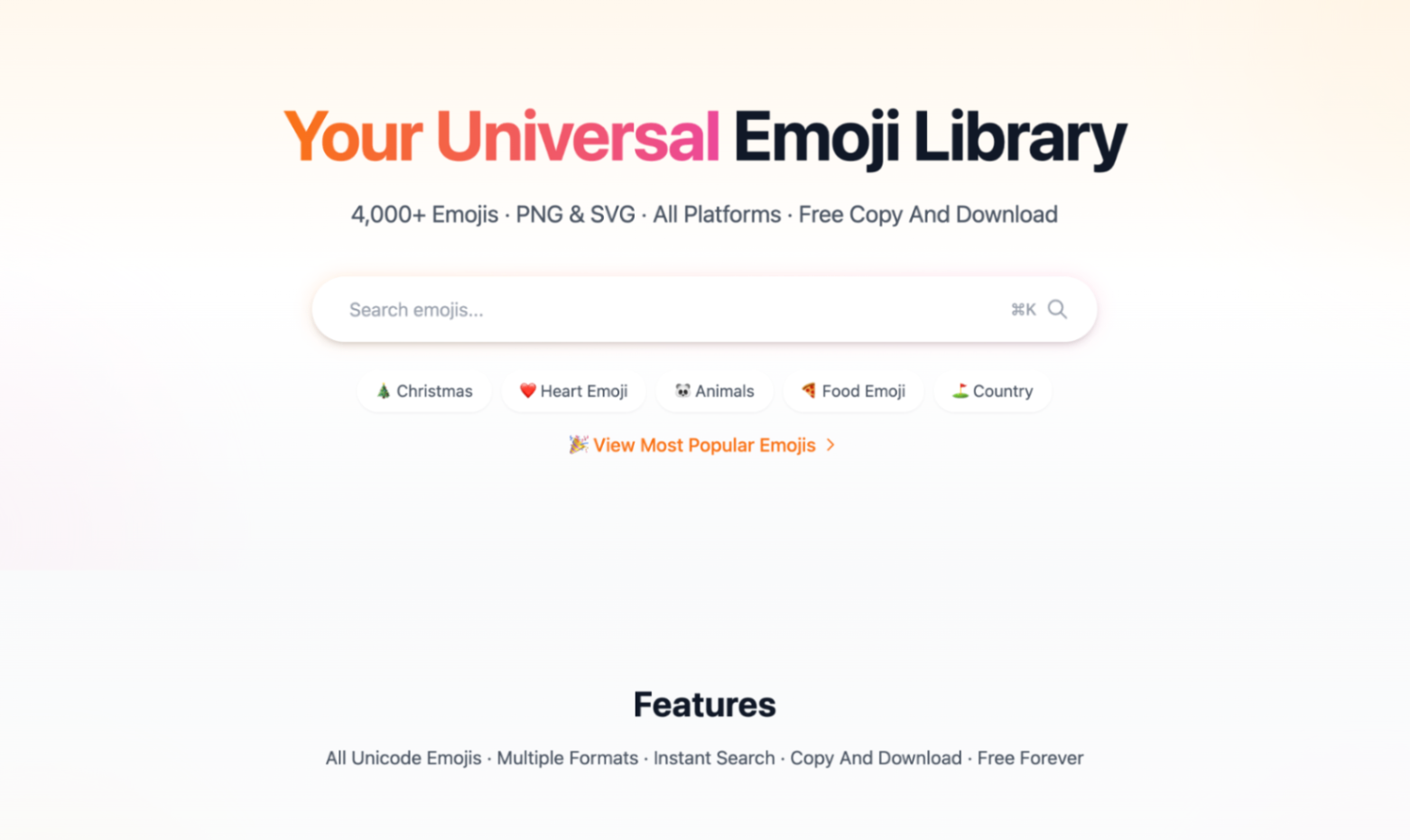 UEmoji - Your Universal Emoji Library screenshot and logo