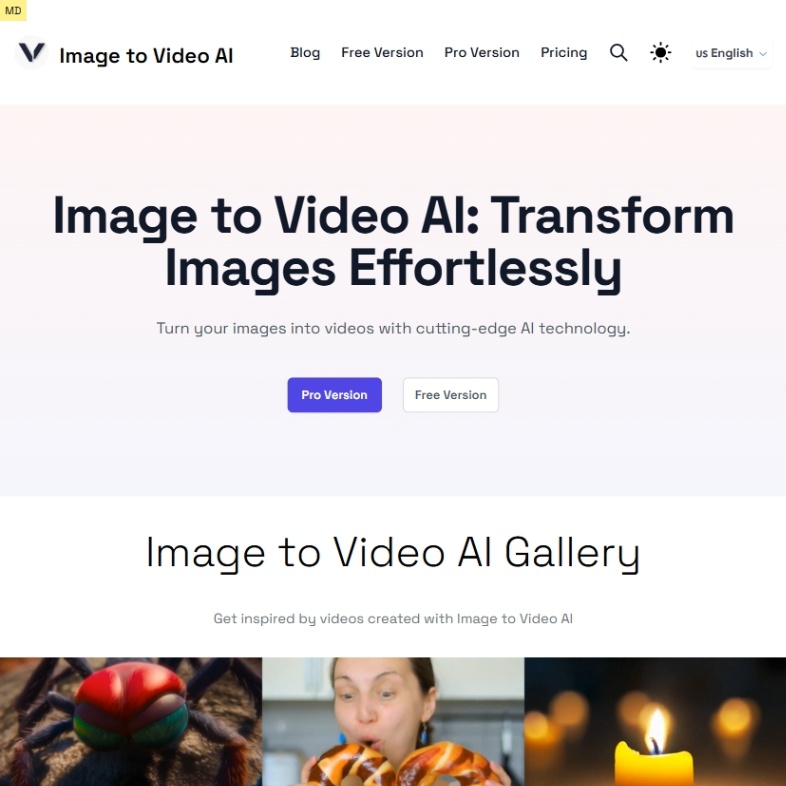 Image to Video AI screenshot and logo