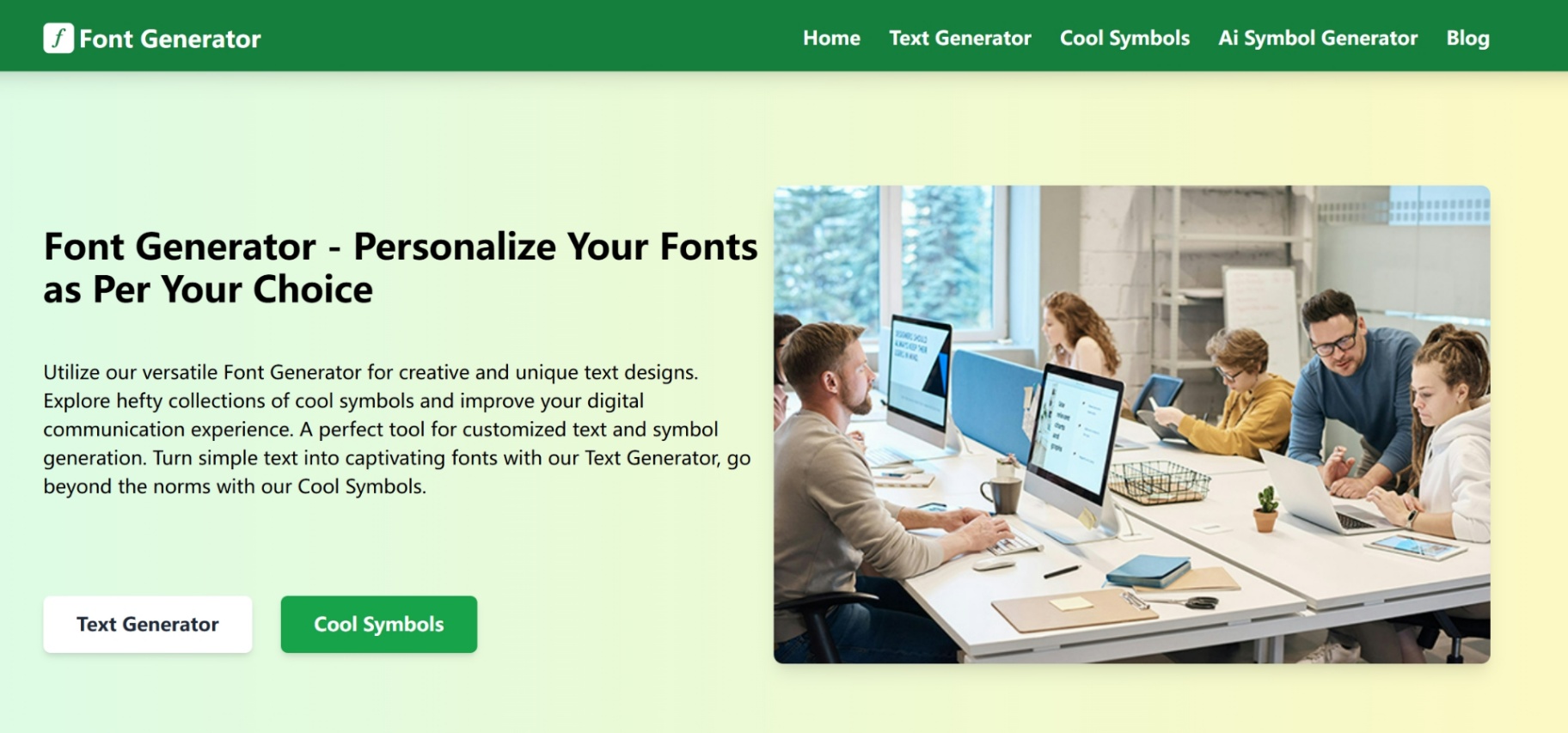 Font Generator screenshot and logo