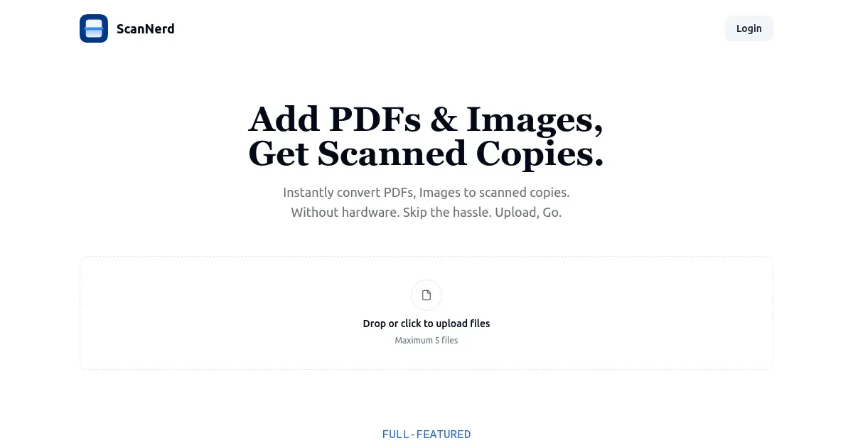 ScanNerd screenshot and logo