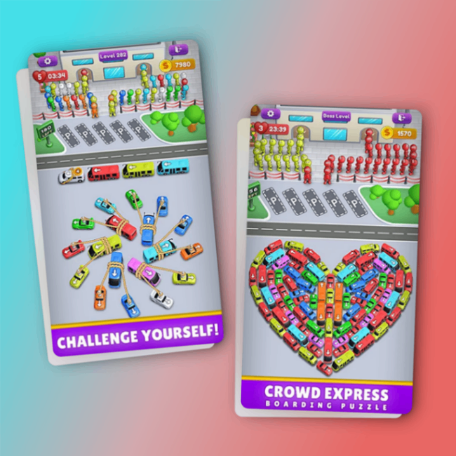 Crowd Express: Boarding Puzzle screenshot and logo