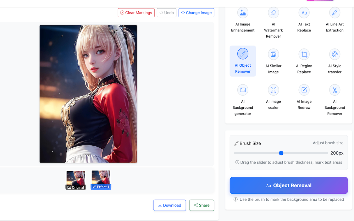 AI Image Editor screenshot and logo