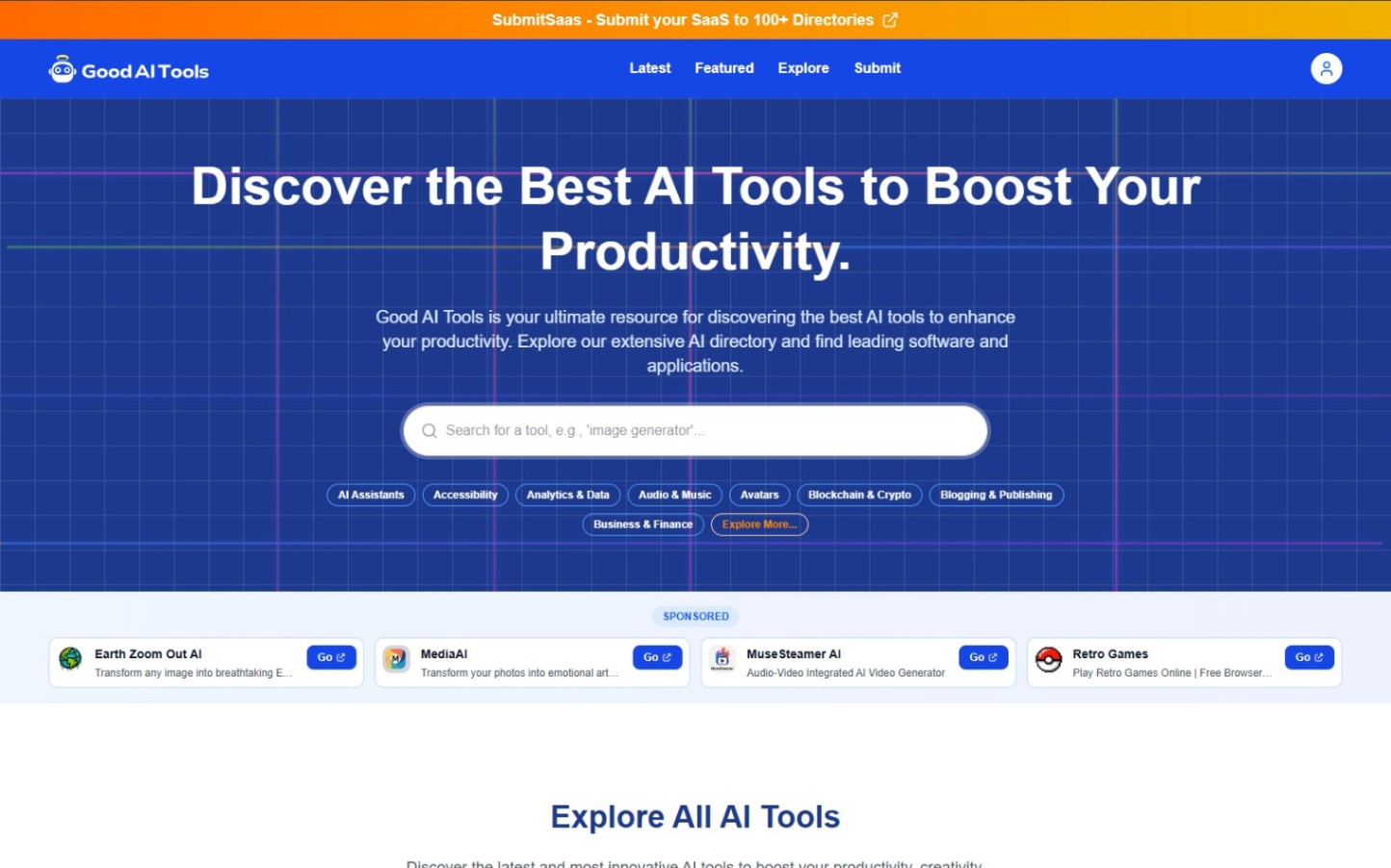 Good AI Tools screenshot and logo