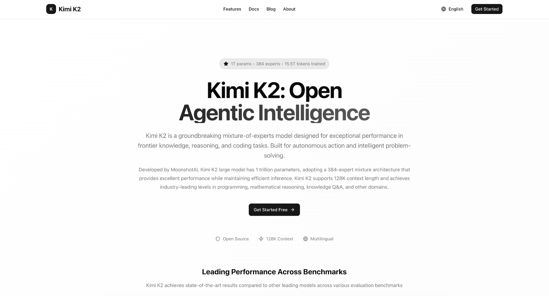 Kimi K2 screenshot and logo