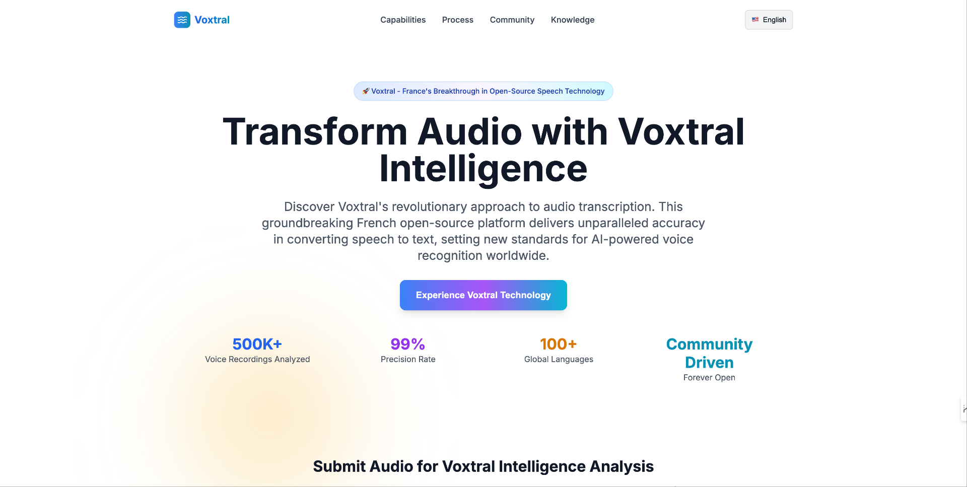 Voxtral screenshot and logo