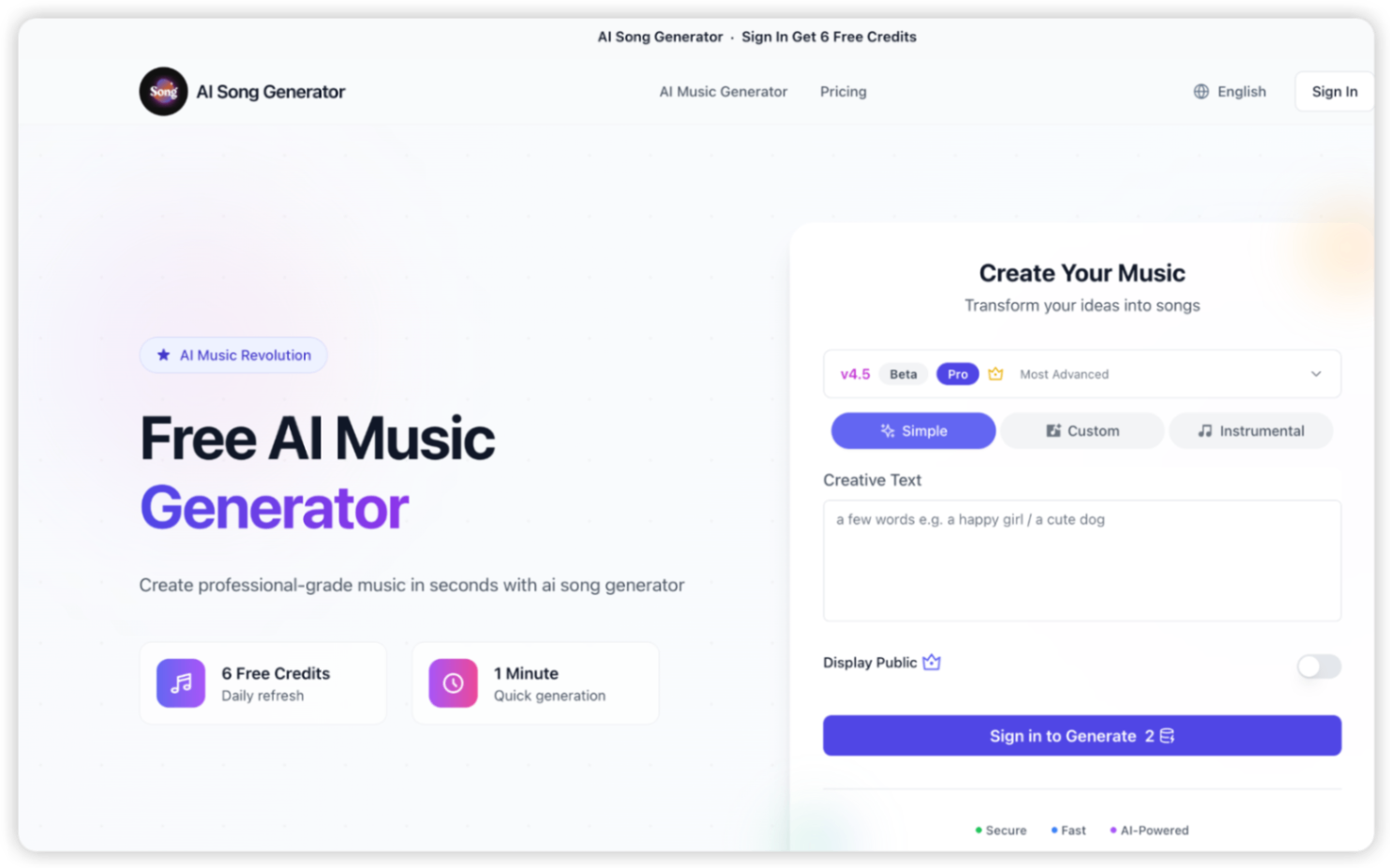 AI Song screenshot and logo