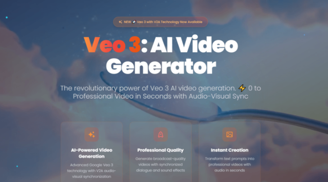veo3 screenshot and logo