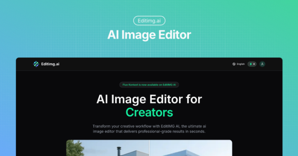 Editimg AI screenshot and logo