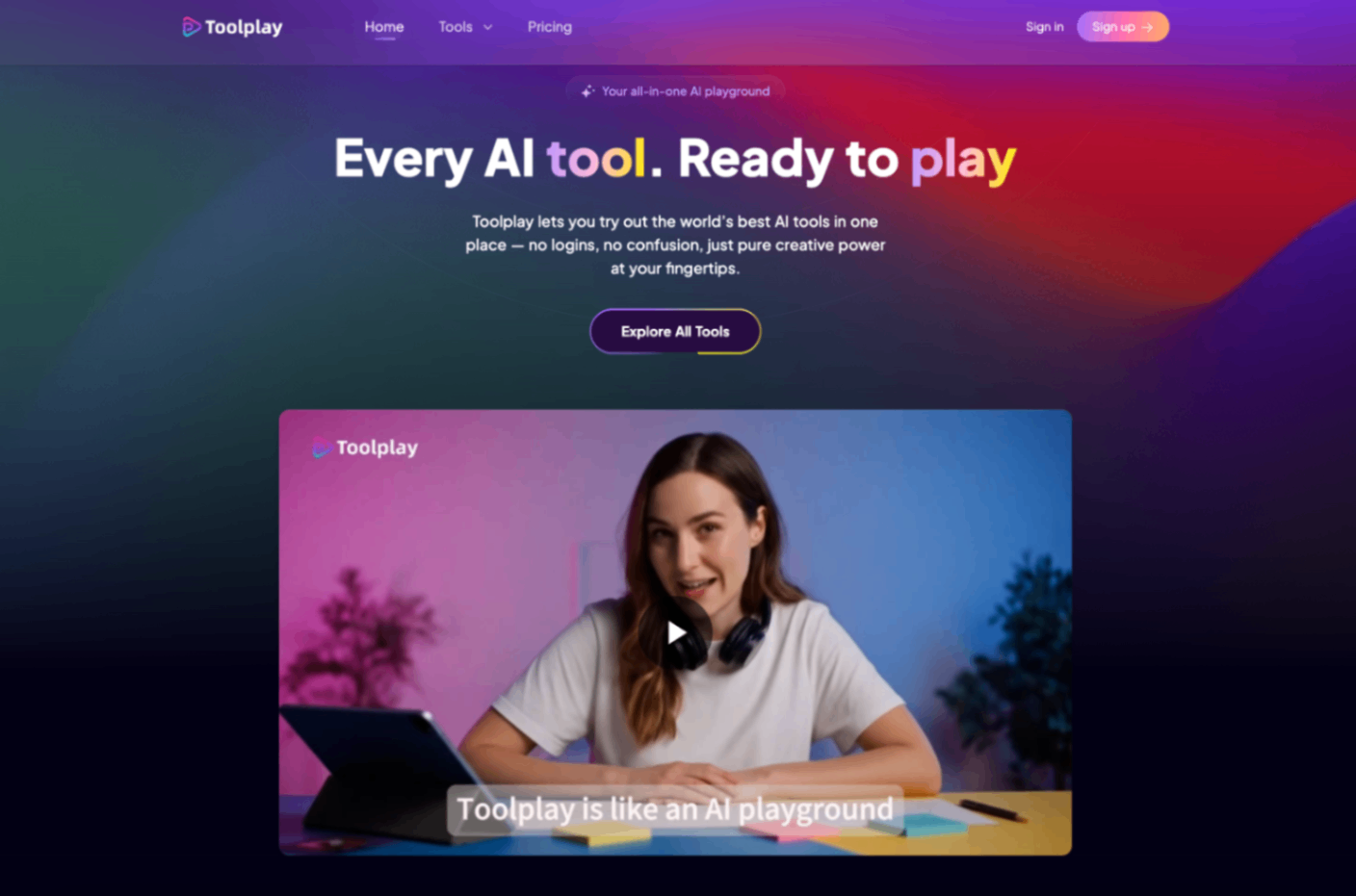Toolplay screenshot and logo