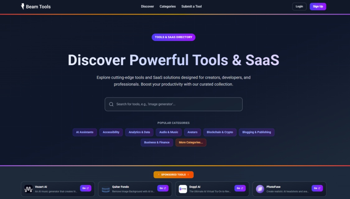 Beam Tools screenshot and logo