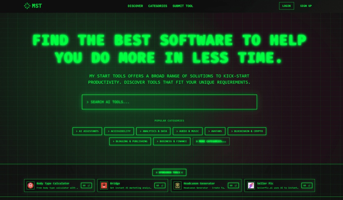 My Start Tools screenshot and logo