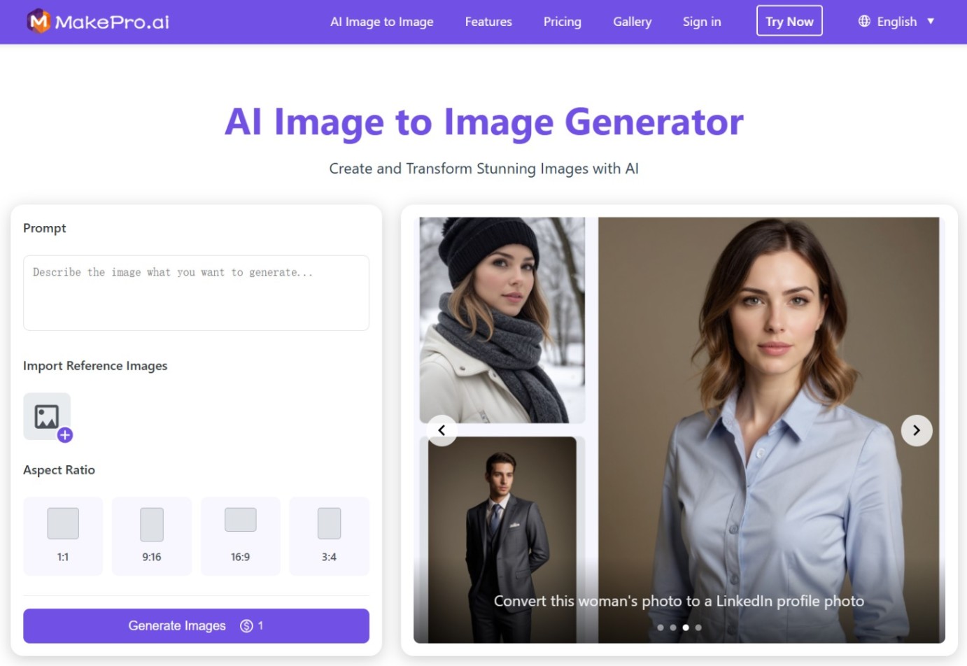 AI Image to Image screenshot and logo
