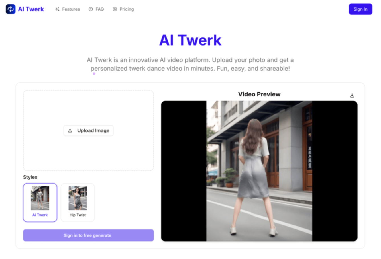 Ai Twerk screenshot and logo