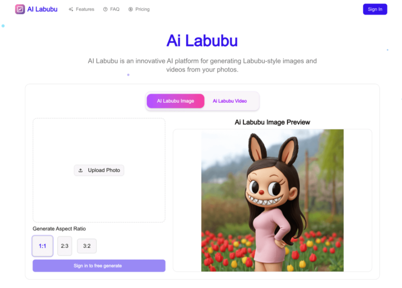 Ai Labubu screenshot and logo