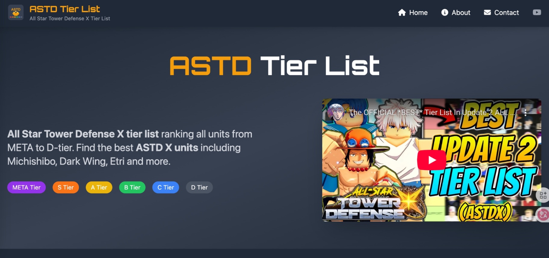 ASTD Tier List screenshot and logo