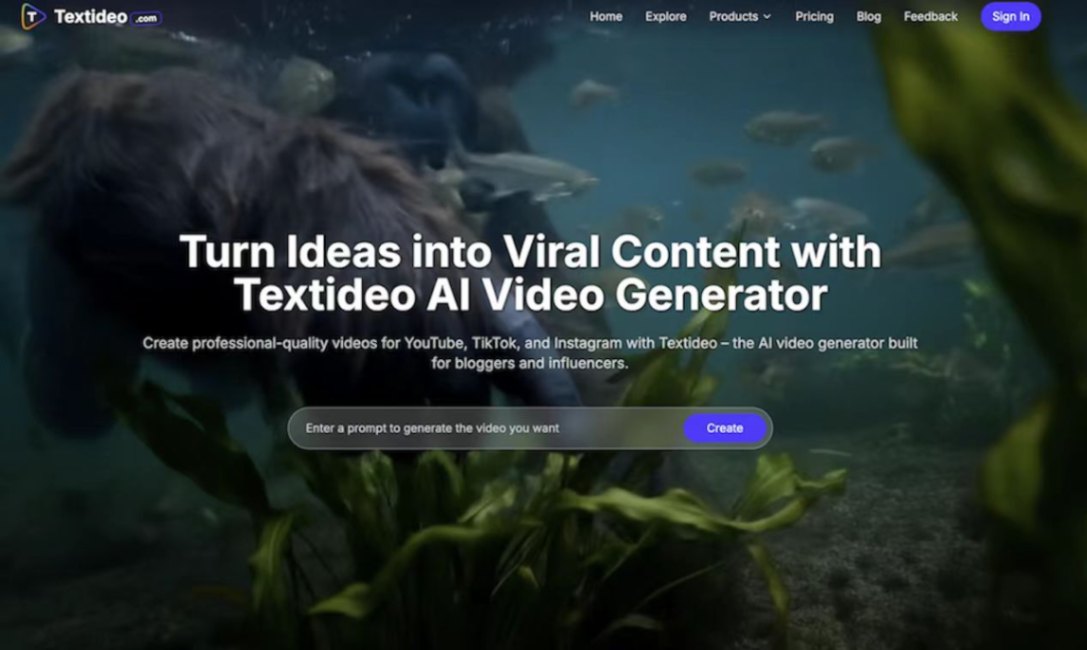 Textideo screenshot and logo