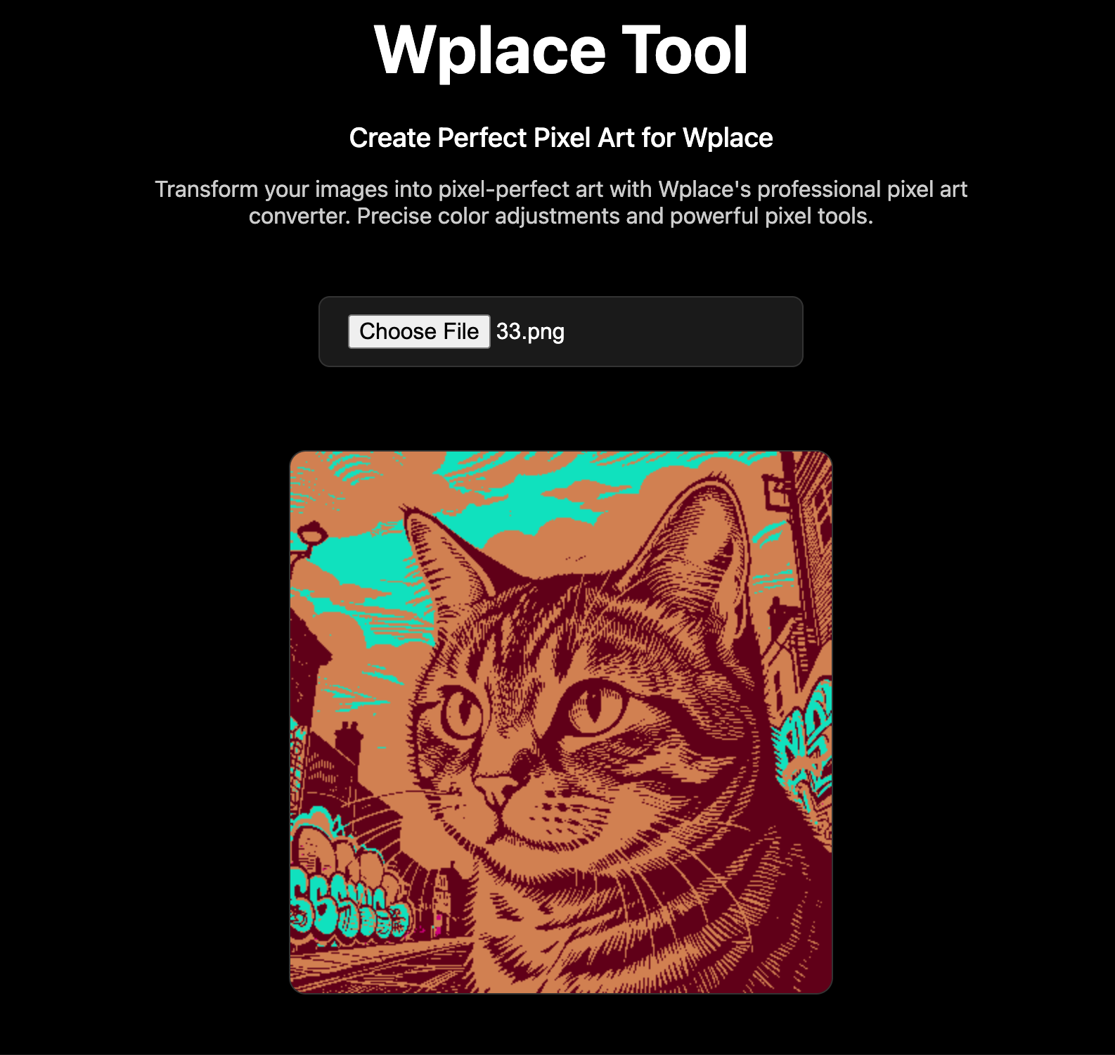 Wplace Tool | Pixel Converter for Wplace screenshot and logo