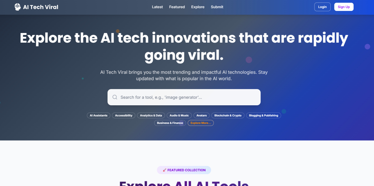 AI Tech Viral screenshot and logo