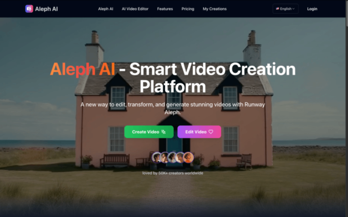 Aleph AI screenshot and logo