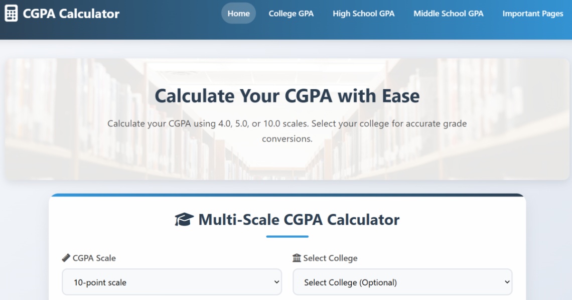 CGPA Calculator screenshot and logo