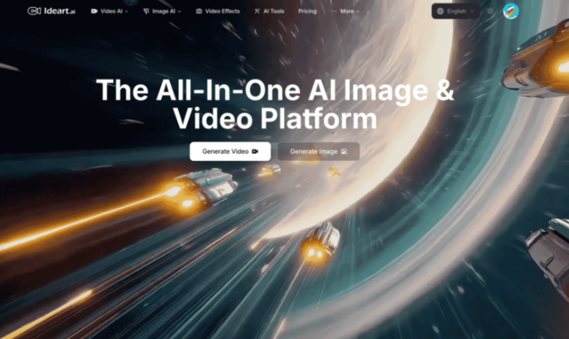 Ideart AI screenshot and logo