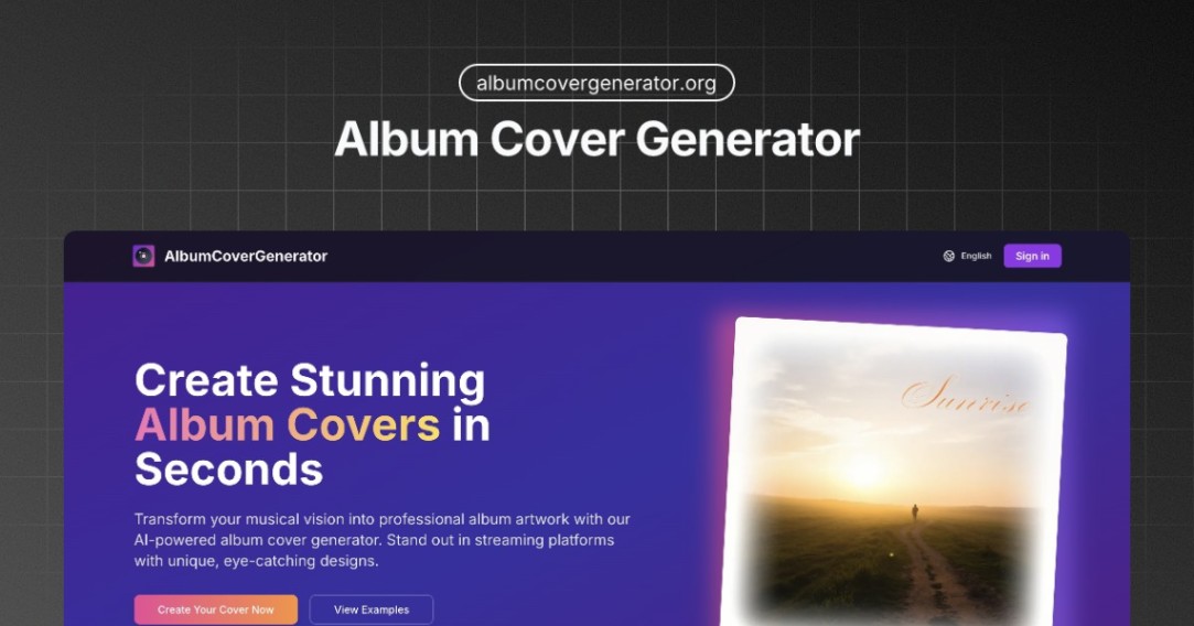 Album Cover Generator screenshot and logo