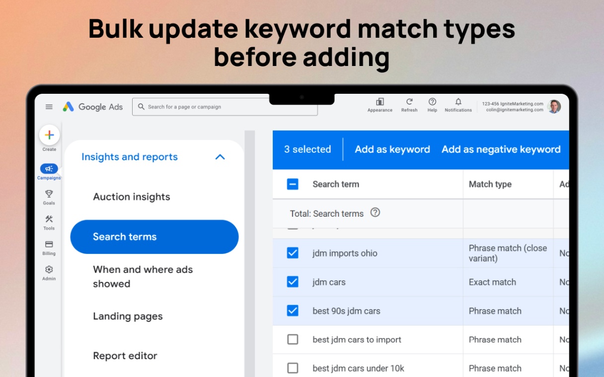  Google Ads Keyword Match Type Helper screenshot and logo