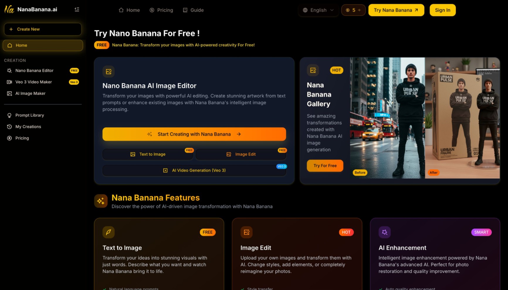 Nana Banana screenshot and logo