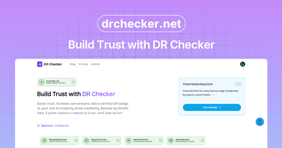 DR Checker screenshot and logo