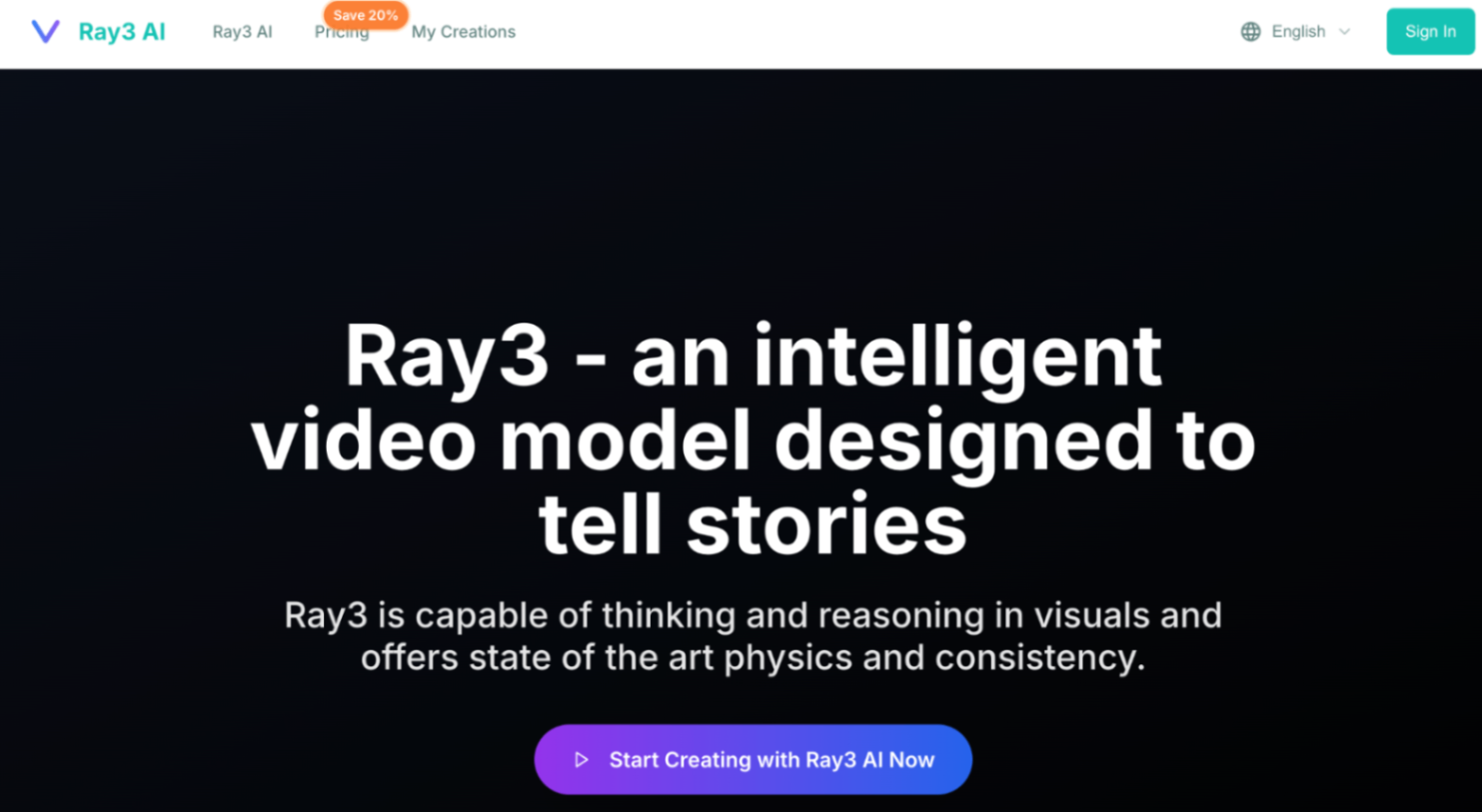 ray3 screenshot and logo