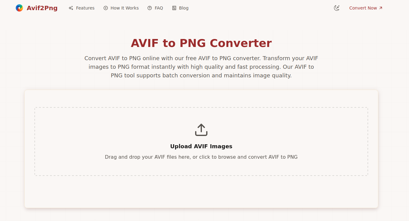 Avif2Png screenshot and logo