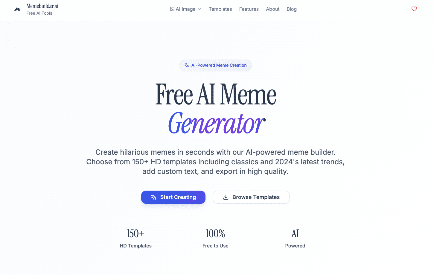 Meme Builder AI screenshot and logo