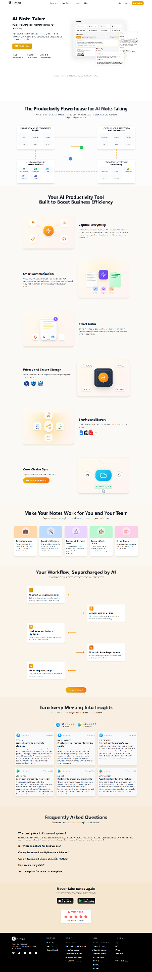 HyNote AI screenshot and logo