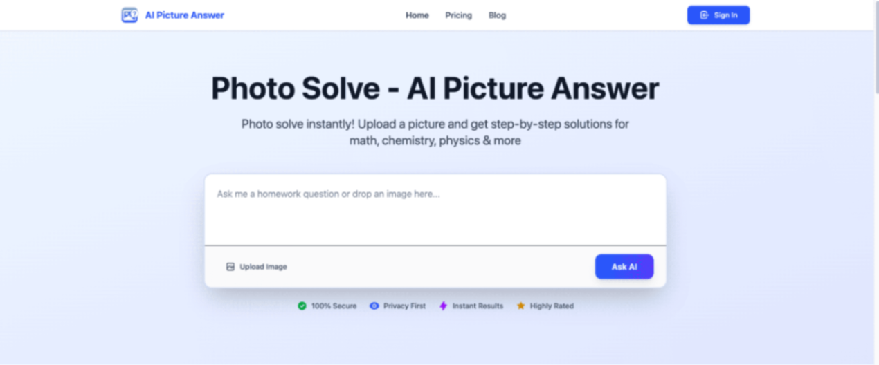 Ai Picture Answer screenshot and logo