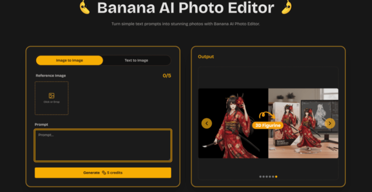Banana AI screenshot and logo