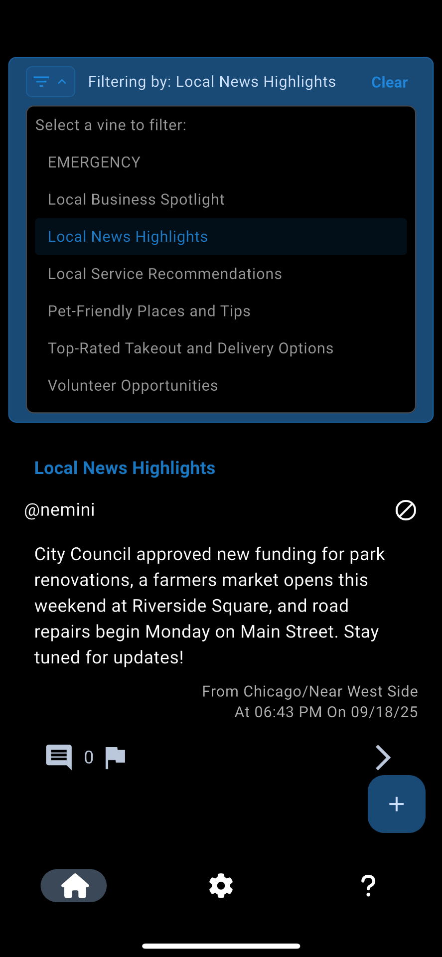 GrapeVine Social screenshot and logo