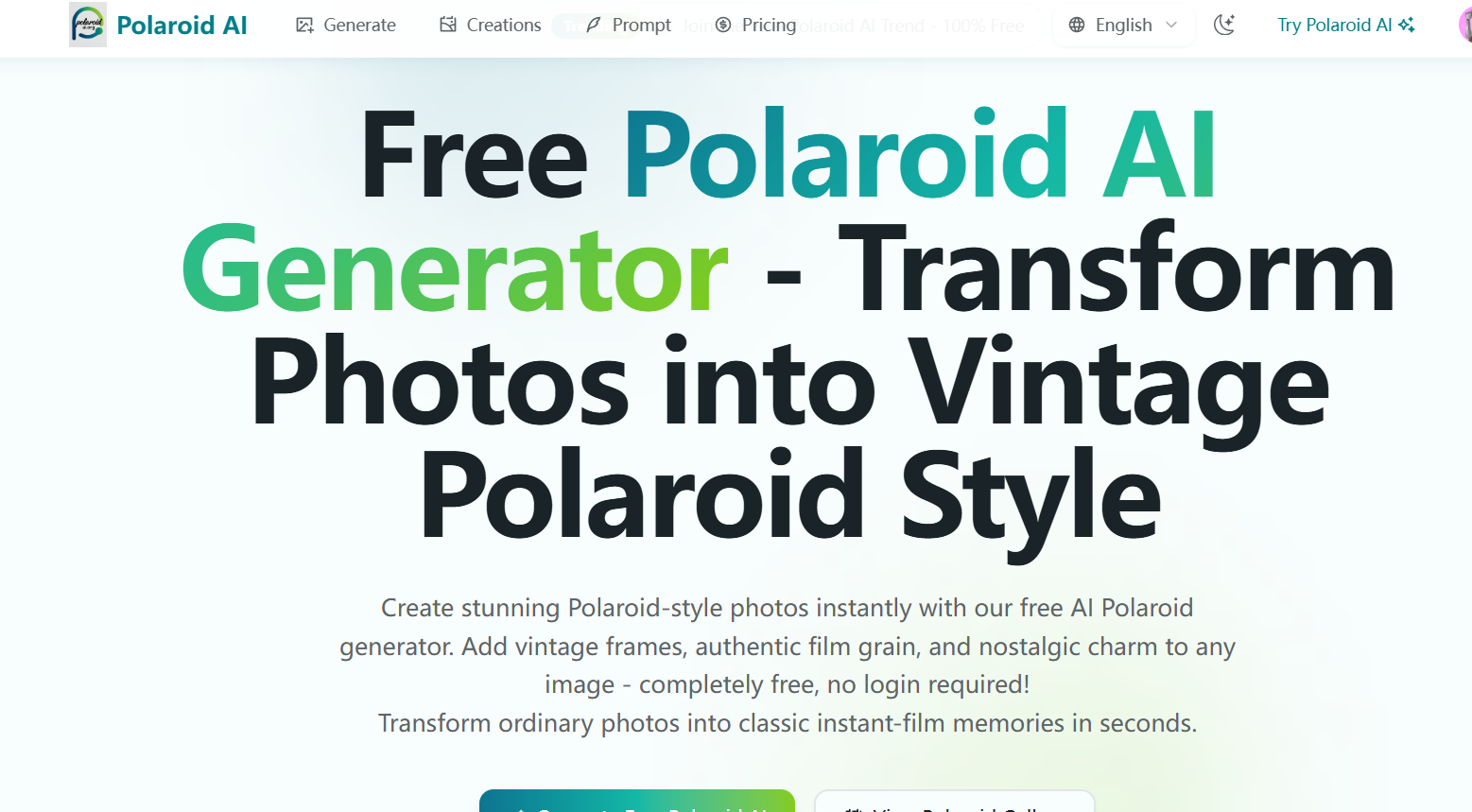 polaroid-ai.org screenshot and logo
