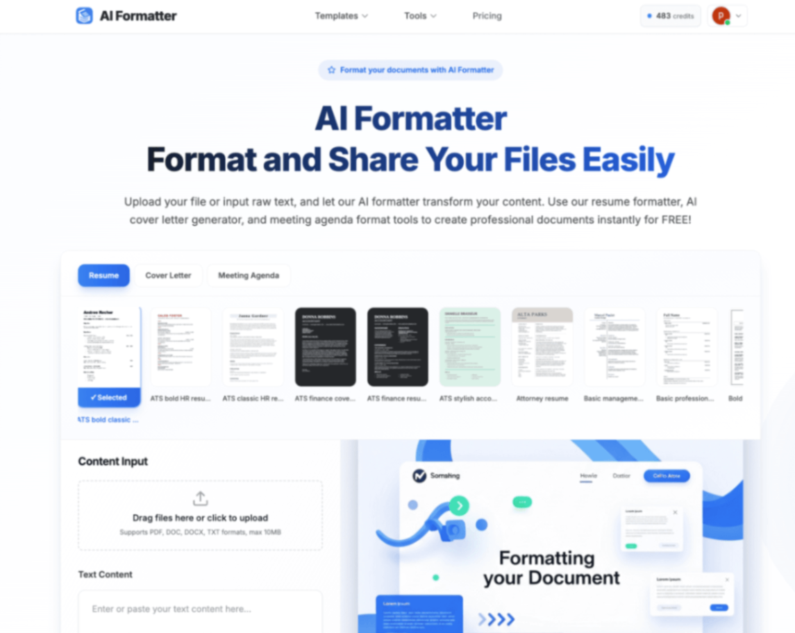 AI Formatter screenshot and logo