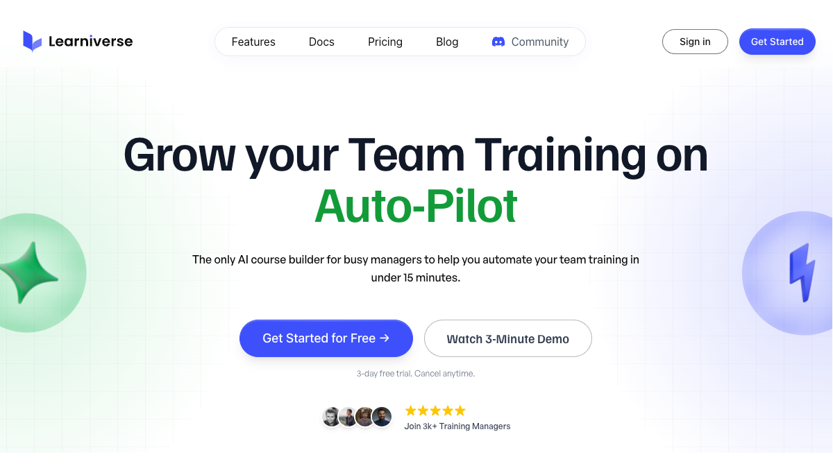 Learniverse screenshot and logo