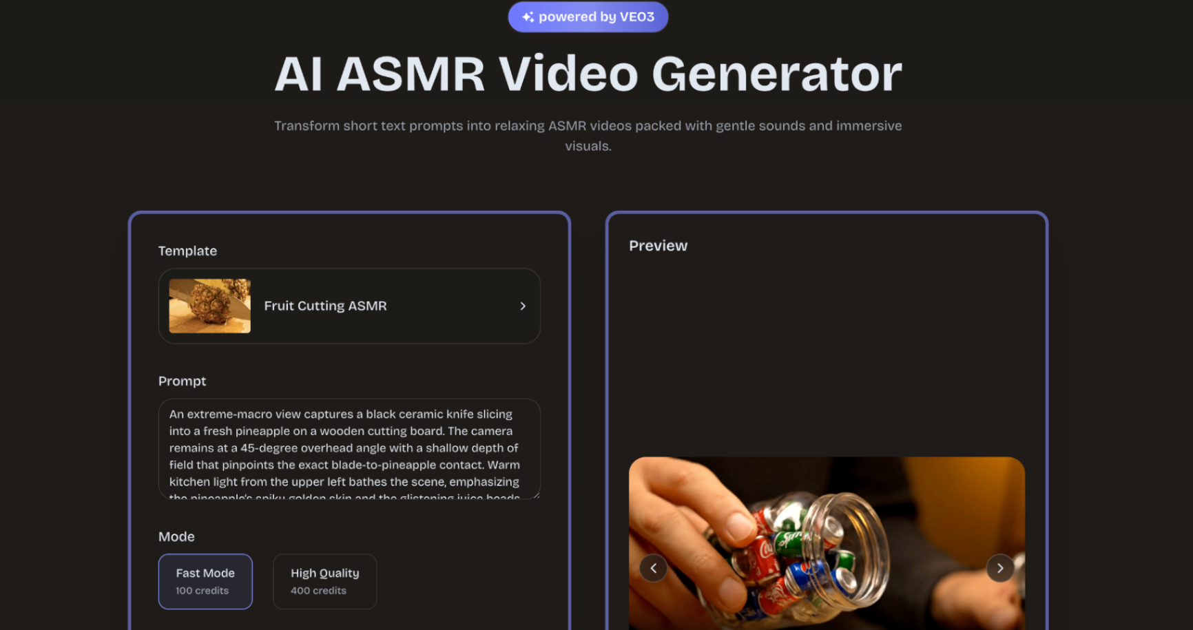 AI ASMR screenshot and logo