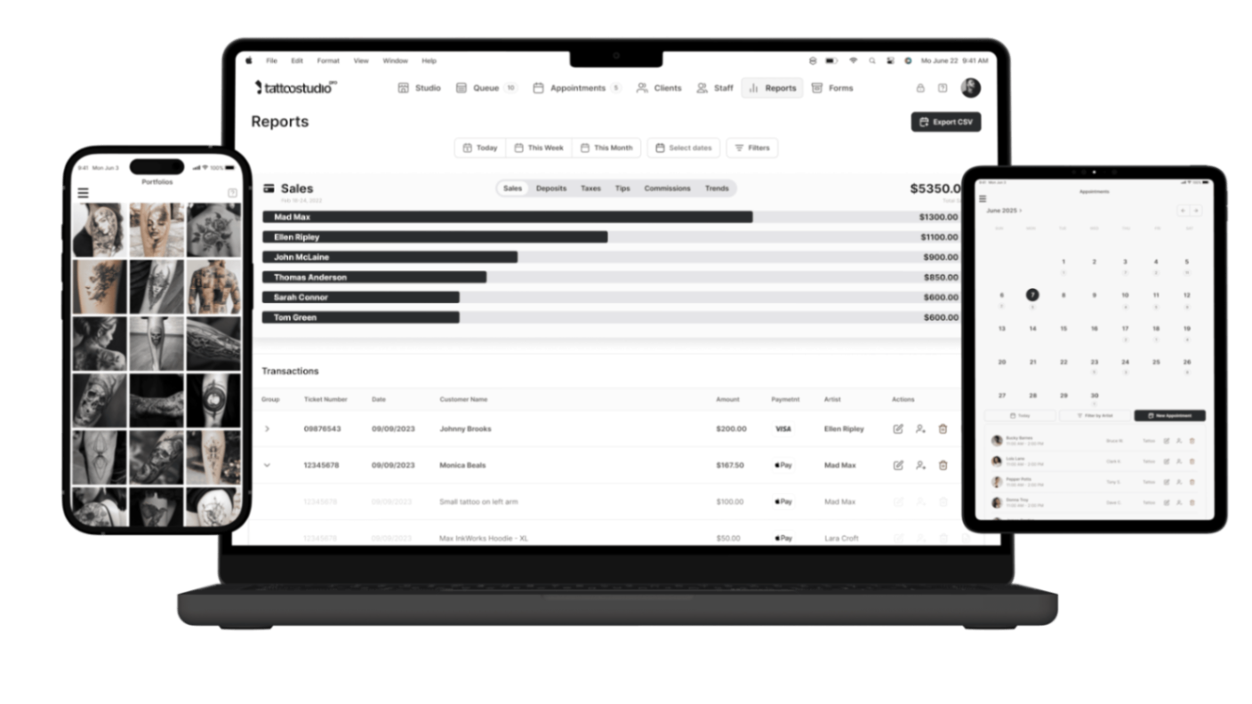 Tattoo Studio Pro screenshot and logo