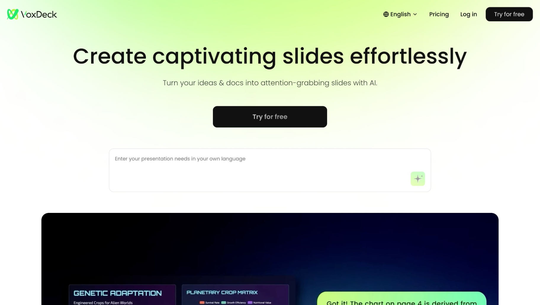 Voxdeck screenshot and logo