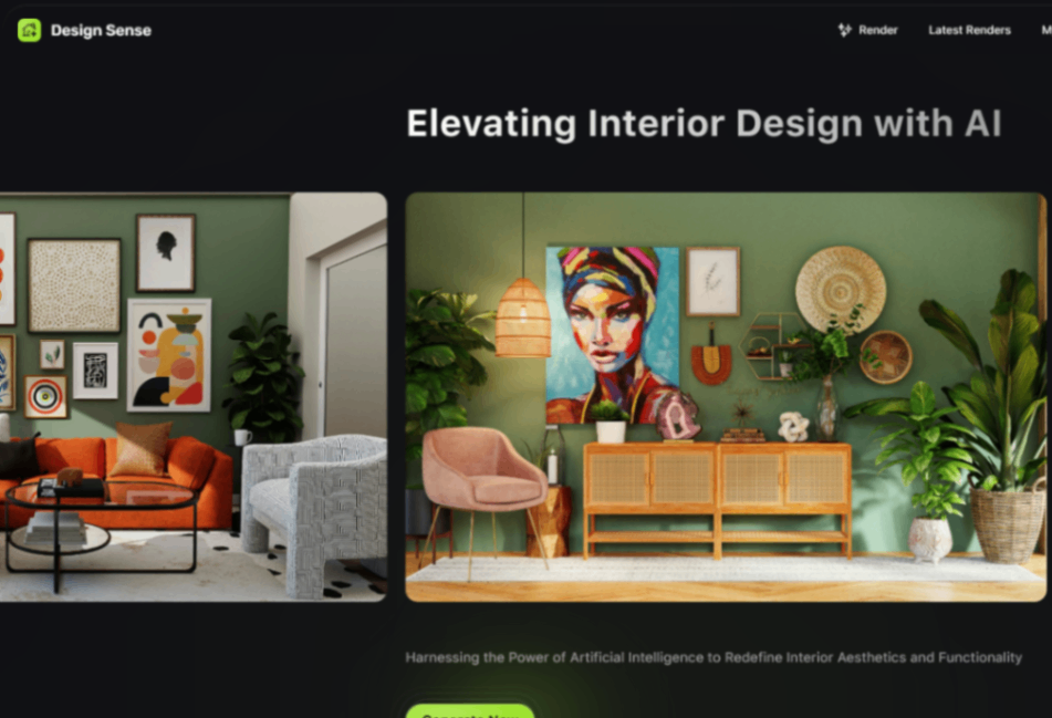 DesignSense AI screenshot and logo