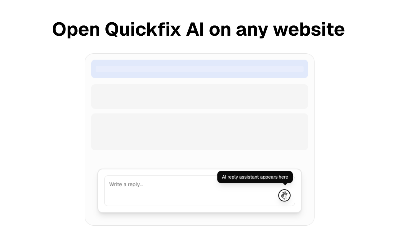 Quickfix AI screenshot and logo
