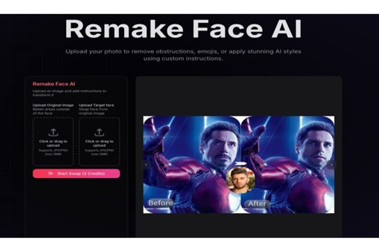 ReMakeFaceAI screenshot and logo