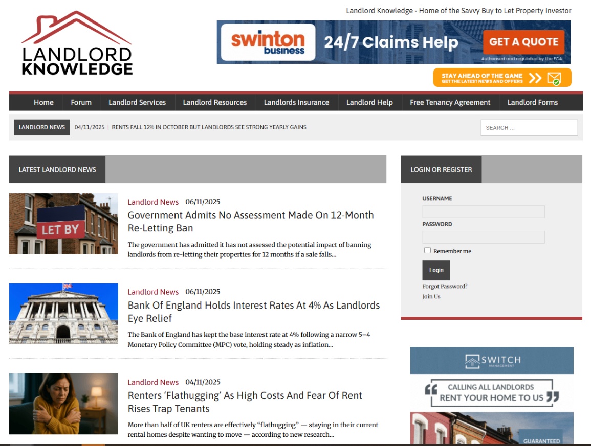 Landlord Knowledge screenshot and logo