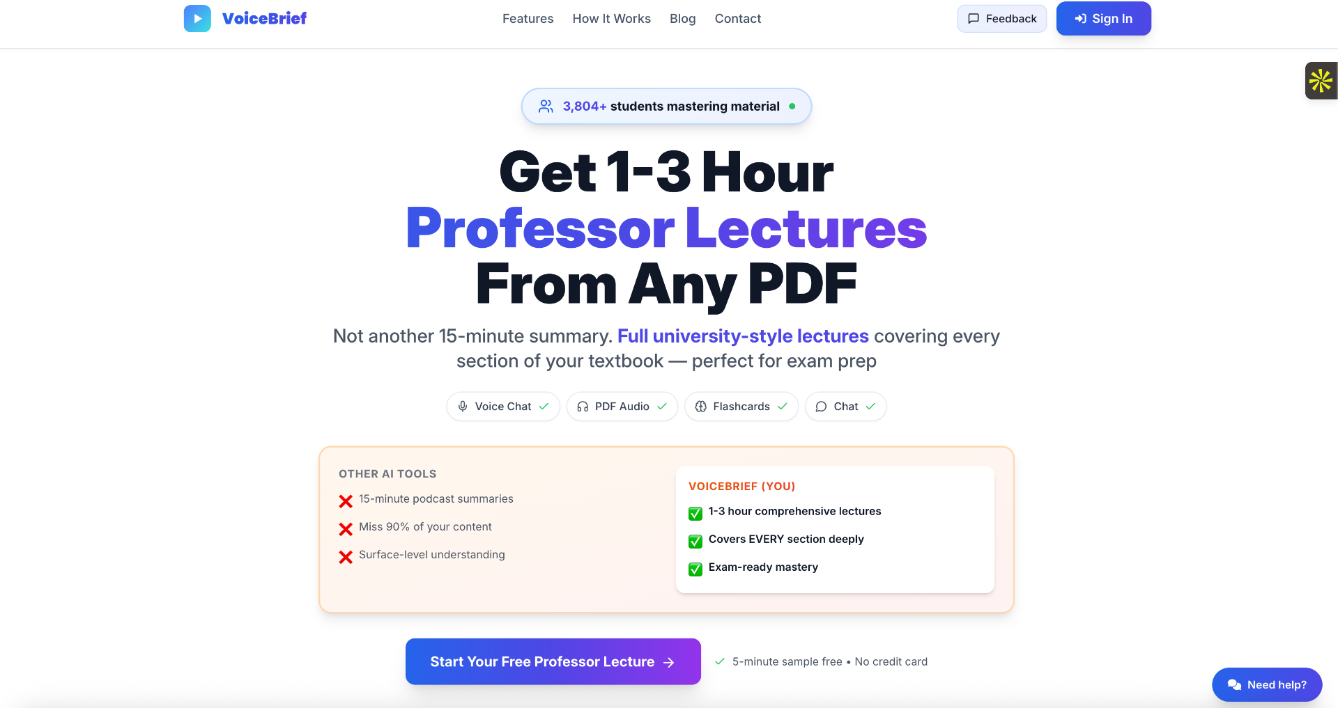 voicebrief.io screenshot and logo
